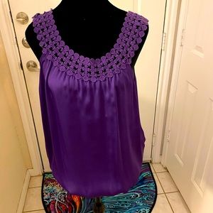 Silky sleeveless top
